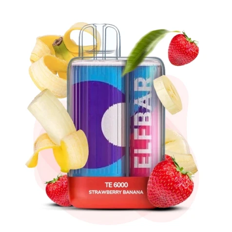 Одноразка Elf Bar TE Strawberry Banana (Клубника Банан) (6000 Затяжек)