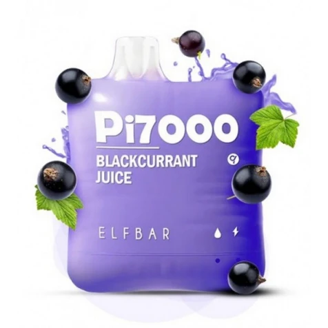 Одноразка Elf Bar Pi Blackcurrant Juice (Черная Смородина Сок) (7000 Затяжек)