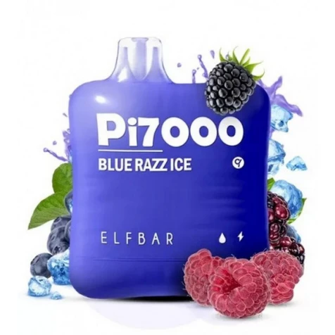 Одноразка Elf Bar Pi Blue Razz Ice (Голубой Лимонад Лёд) (7000 Затяжек)