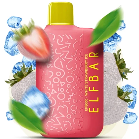 Одноразка Elf Bar EP White Strawberry Ice (Белая Клубника Лёд) (8000 Затяжек)