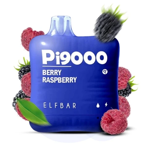 Одноразова Електронна Цигарка Elf Bar Pi Berry Raspberry (Ягоди Малина) (9000 Затяжек)