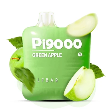 Одноразка Elf Bar Pi Green Apple (Зелене Яблуко) (9000 Затяжок)