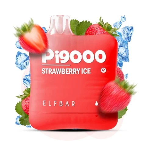 Одноразка Elf Bar Pi Strawberry Ice (Клубника Лёд) (9000 Затяжек)
