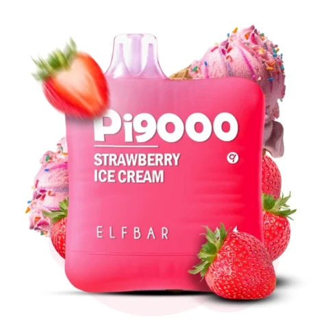 Одноразка Elf Bar Pi Strawberry Ice Cream (Полуничне Морозиво) (9000 Затяжок)