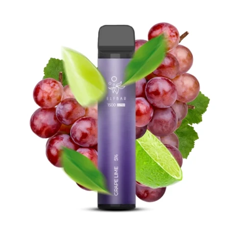 Одноразка Elf Bar Ultra Grape Lime (Виноград Лайм) (1500 Затяжок)