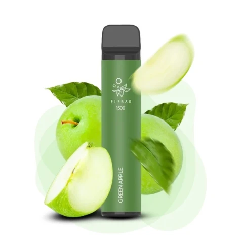 Одноразка Elf Bar Green Apple (Зелене Яблуко) (1500 Затяжок)