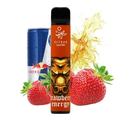 Одноразка Elf Bar Lux Strawberry Energy (Полуничний Енергетик) (1500 Затяжок)
