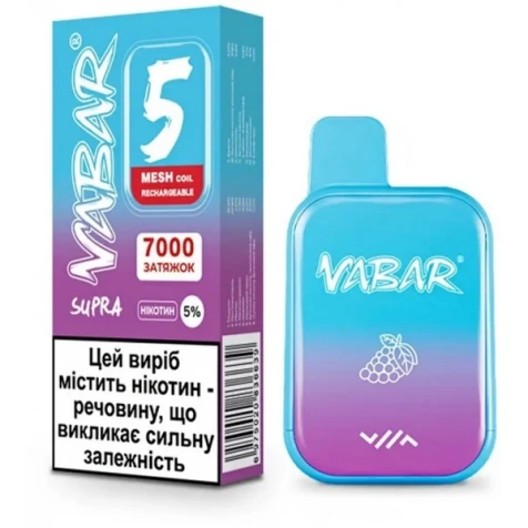 Одноразка Joyh Vabar Supra Grape Ice (Виноград Лід) (7000 Затяжок)