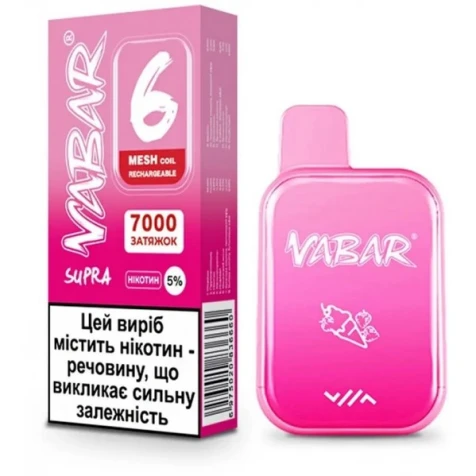 Одноразка Joyh Vabar Supra Strawberry Ice Cream (Полуничне Морозиво) (7000 Затяжок)