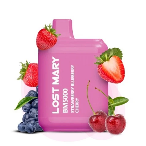 Одноразовая Электронная Сигарета Lost Mary BM Strawberry Blueberry Cherry (Клубника Черника Вишня) (5000 Затяжек)
