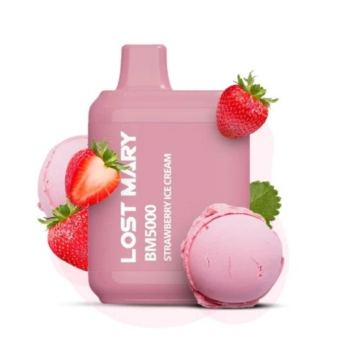 Одноразка Lost Mary BM Strawberry Ice Cream (Полуничне Морозиво) (5000 Затяжок)
