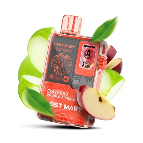Одноразка Lost Mary OS Double Apple Ice (Подвійне Яблуко Лід) (12000 Затяжок)
