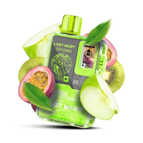 Одноразка Lost Mary OS Green Apple Passion Fruit Kiwi (Зелене Яблуко Маракуйя Ківі) (12000 Затяжок)