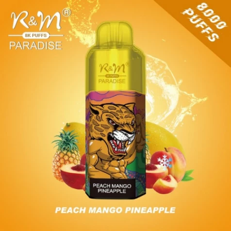 Одноразка R&M Paradise Peach Mango Pineapple (Персик Манго Ананас) (8000 Затяжок)