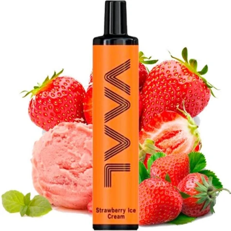 Одноразка VAAL Strawberry Ice Cream (Клубничное Мороженое) (1500 Затяжек)