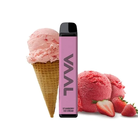 Одноразка VAAL Strawberry Ice Cream (Клубничное Мороженое) (1800М Затяжек)