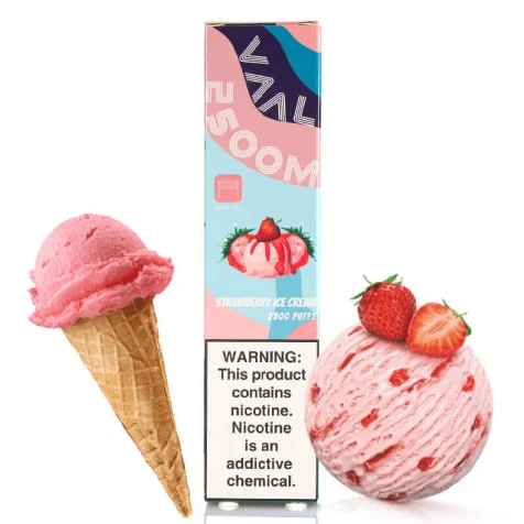 Одноразка VAAL Strawberry Ice Cream (Клубника Мороженое) (2500 Затяжек)