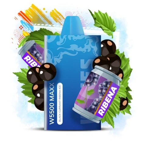 Одноразка Waves W5500 Maxx Blackcurrant Ribena (Черная Смородина Рибена) (5500 Затяжек)