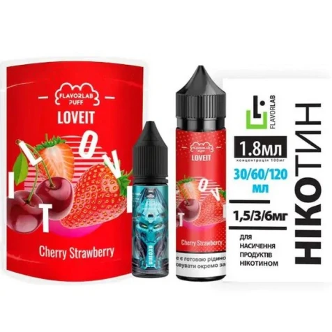 Набор Для Самозамеса Flavorlab Love IT Cherry Strawberry (Вишня Клубника) 60 мл