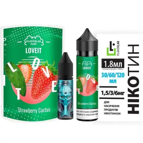 Набор Для Самозамеса Flavorlab Love IT Strawberry Cactus (Клубника Кактус) 60 мл