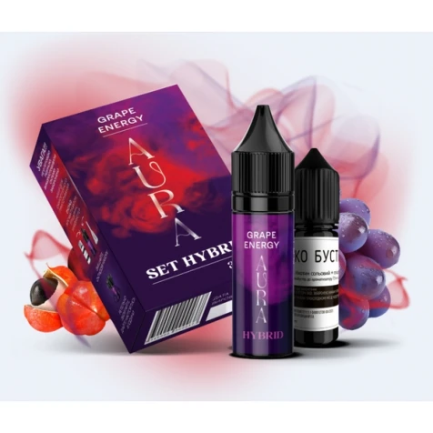 Набір Для Самозамісу Aura Hybrid Grape Energy (Виноград Енергетик) 10 мл