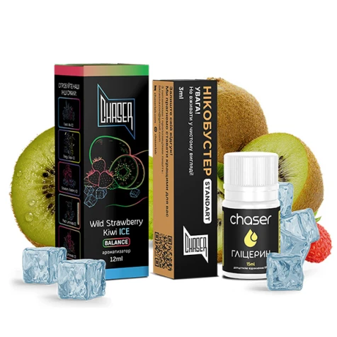 Набір Для Самозамісу Chaser Black Kiwi Wild Strawberry Ice (Ківі Суниця Лід) 30 мл