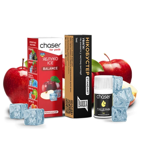 Набор Для Самозамеса Chaser For Pods Balance Apple Ice (Яблоко Лёд) 10 мл