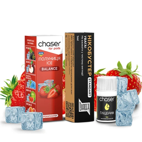 Набор Для Самозамеса Chaser For Pods Balance Strawberry Ice (Клубника Лёд) 10 мл