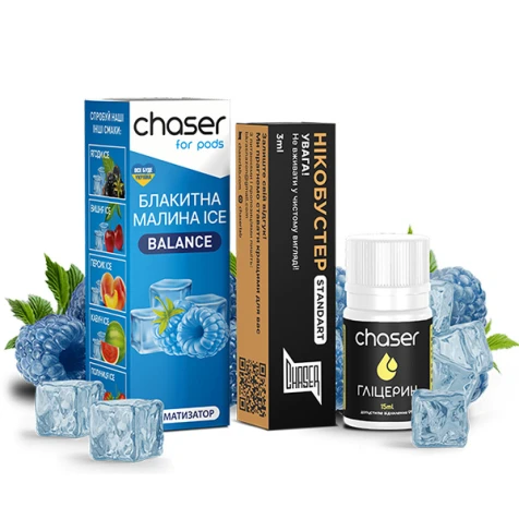 Набор Для Самозамеса Chaser For Pods Balance Blue Raspberry Lemonade Ice (Голубой Лимонад Лёд) 30 мл