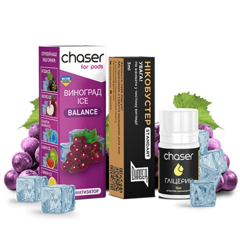 Набор Для Самозамеса Chaser For Pods Balance Grape Ice (Виноград Лёд) 30 мл
