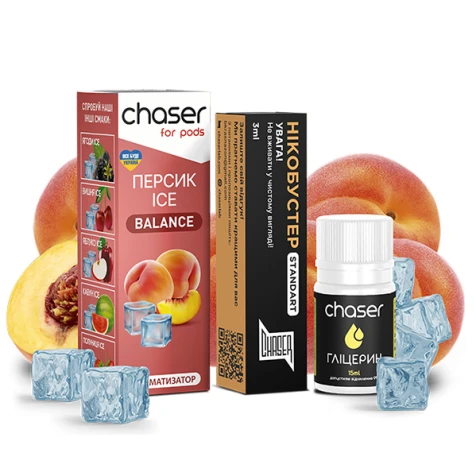 Набор Для Самозамеса Chaser For Pods Balance Peach Ice (Персик Лёд) 30 мл