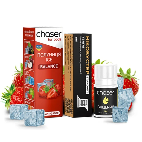 Набор Для Самозамеса Chaser For Pods Balance Strawberry Ice (Клубника Лёд) 30 мл