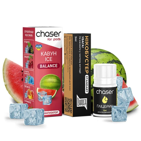 Набор Для Самозамеса Chaser For Pods Balance Watermelon Ice (Арбуз Лёд) 30 мл