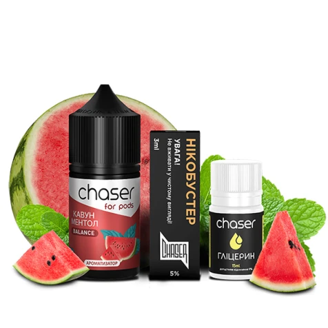 Набор Для Самозамеса Chaser For Pods Balance Watermelon Menthol (Арбуз Мята) 30 мл