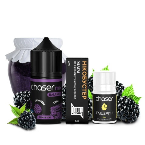 Набір Для Самозамісу Chaser Mix Blackberry Jam PLUS (Ожиновий Джем) 30 мл
