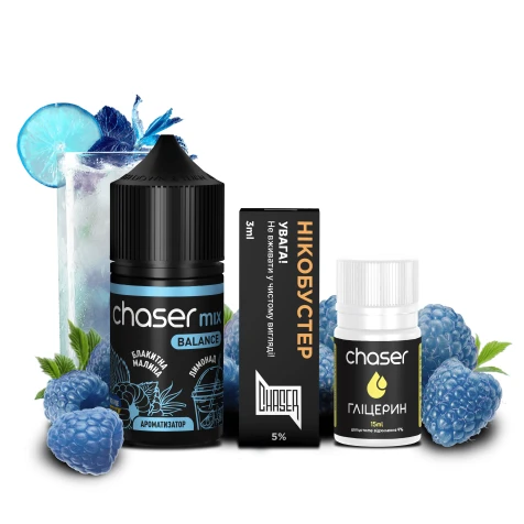 Набір Для Самозамісу Chaser Mix Blue Raspberry Lemonade PLUS (Блакитний Лимонад) 30 мл
