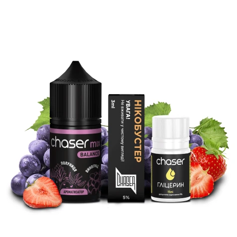 Набір Для Самозамісу Chaser Mix Strawberry Grape PLUS (Полуниця Виноград) 30 мл