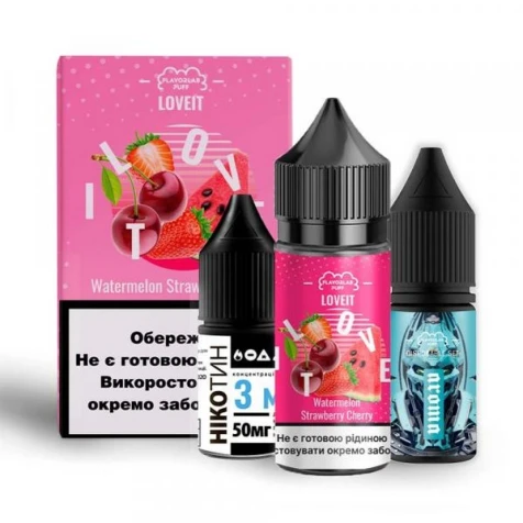 Набор Для Самозамеса Flavorlab Love IT Watermelon Strawberry Cherry (Арбуз Клубника Вишня) 30 мл