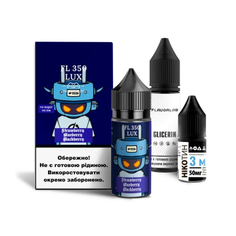 Набір Для Самозамісу Flavorlab FL350 Lux Strawberry Blueberry Blackberry (Полуниця Чорниця Ожина) 30 мл