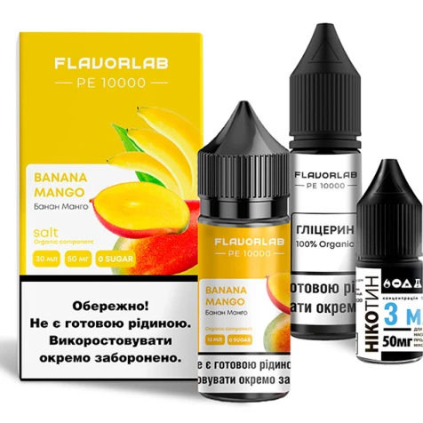Набор Для Самозамеса Flavorlab PE 10000 Banana Mango (Банан Манго) 30 мл