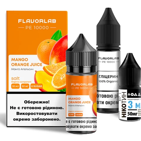 Набір Для Самозамісу Flavorlab PE 10000 Mango Orange Juice (Манго Апельсин Сік) 30 мл