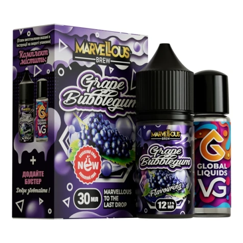 Набор Для Самозамеса Marvellous Brew Grape Bubblegum (Виноград Баблгам) 30 мл