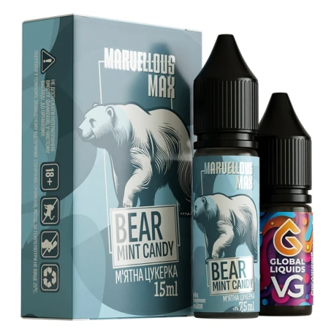 Набір Для Самозамісу Marvellous Max Bear Mint Candy (Беар М'ята Цукерки) 15 мл