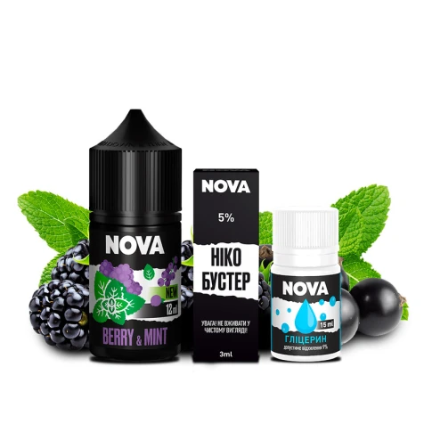Набор Для Самозамеса Nova Berry Mint (Ягоды Мята) 30 мл