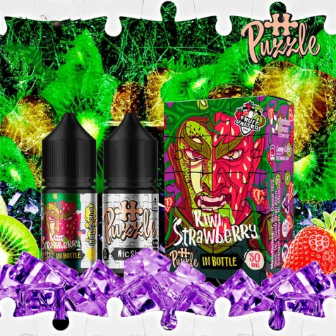 Набор Для Самозамеса Puzzle In Bottle Kiwi Strawberry (Киви Клубника) 30 мл