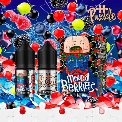 Набор Для Самозамеса Puzzle In Bottle Mixed Berries (Микс Ягод) 30 мл