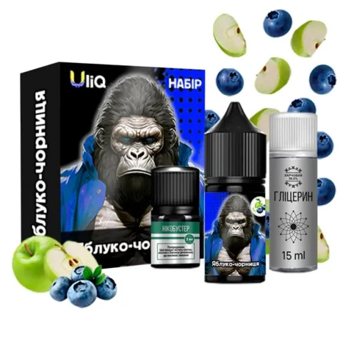 Набір Для Самозамісу Uliq Apple Blueberry (Яблуко Чорниця) 30 мл
