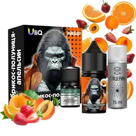 Набор Для Самозамеса Uliq Apricot Strawberry Orange (Абрикос Клубника Апельсин) 30 мл
