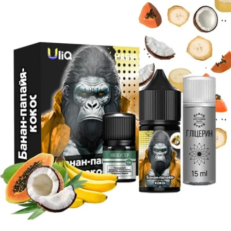 Набор Для Самозамеса Uliq Banana Papaya Coconut (Банан Папайя Кокос) 30 мл