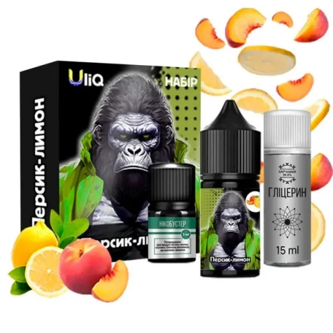 Набір Для Самозамісу Uliq Peach Lemon (Персик Лимон) 30 мл
